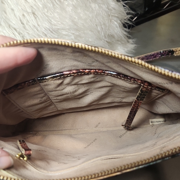 Brahmin Katie Leather Crossbody Multicolor Croc-Embossed - Picture 4 of 6